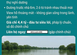 Bán Lô Đất Biệt Thự Thành Phố Thanh Hóa – View Hồ Đẹp, Gần Aeon Mall, Diện Tích 450m²