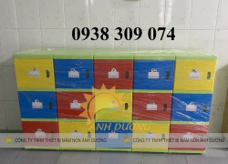 Tủ nhựa đựng cặp mầm non, Tủ đựng balo mầm non bằng nhựa