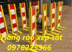 Hàng rào xếp kéo tay di động bằng sắt