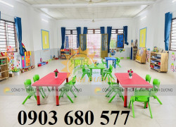 Bàn ghế nhựa trẻ em dành cho trường lớp mầm non, mẫu giáo