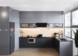 Tủ Bếp Gỗ Công Nghiệp MDF Lõi Xanh Cao Cấp
