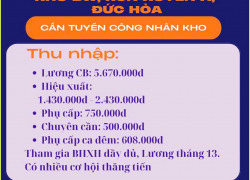 CẦN TUYỂN LĐPT CÔNG NHÂN KHO