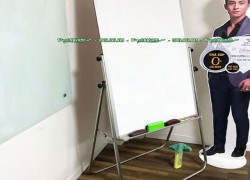 Bảng flipchart trắng viết bút lông chân inox