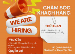 TUYỂN NHÂN VIÊN CHĂM SÓC KHÁCH HÀNG