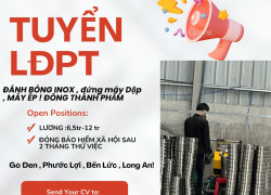 Tuyển gấp LĐPT  KHÔNG CẦN KINH NGHIÊM