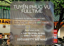 Cần tuyển Nam/ Nữ Phục vụ Quán bún bò- bánh canh ở Quận 2