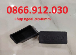 Các loại bịt đầu sắt hộp 20x40mm, nắp chụp nhựa 20x40mm