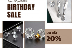 Tay nắm tủ pha lê NK295 – Birthday Sale ưu đãi 20%