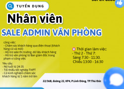 SUPER GLUE tuyển dụng NHÂN VIÊN SALE AD MIN VĂN PHÒNG