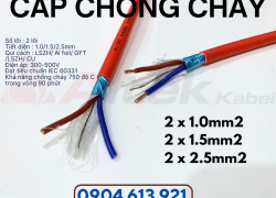 Cáp báo cháy chống cháy chống nhiễu 2x1.0mm2 Altek Kabel