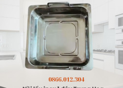 Nồi lẩu inox 1 ngăn đáy vuông - Nồi lẩu inox 1 đáy vuông Trung Hoa