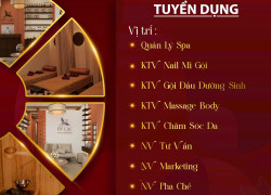 HỶ LẠC SPA tuyển KTV spa chăm sóc da - nail mi gội & masage body