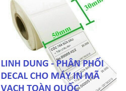 Decal Mã Vạch Dính Siêu Chắc – Phù Hợp Máy In TTP, Godex, Zebra…