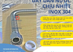 Dây dẫn nước mềm inox, dây cấp nước bình nóng lạnh inox, dây inox cấp nước ren trong, daydannuoc