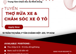 TUYỂN THỢ RỬA XE & CHĂM SÓC XE Ô TÔ
