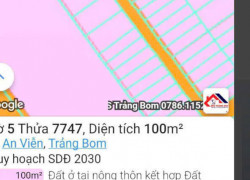 Bán đất An Viễn, giáp Tam Phước, giá 1.05 tỷ