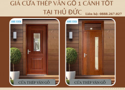 Giá Cửa Thép Vân Gỗ 1 Cánh Tốt Tại Thủ Đức