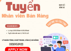 SHOP ĐỒ BÓNG ĐÁ TUYỂN DỤNG NHÂN VIÊN PARTIME VÀ FULLTIME