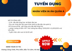 SHOP ĐỒ BÓNG ĐÁ TUYỂN DỤNG NHÂN VIÊN IN ẤN QUẦN ÁO