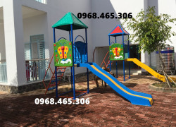 Nhà chòi kết hợp cầu trượt trẻ em ngoài trời