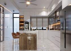 Tủ Bếp Gỗ Công Nghiệp MDF Lõi Xanh Cao Cấp