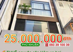 THUÊ NGUYÊN CĂN:  25.000.000 Đ/TH- HẺM XE HƠI PHAN XÍCH LONG- 60m2 - 5 TẦNG CÓ HẦM. LH:0933910039