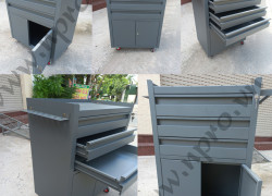 Tủ Đồ Nghề 3 Ngăn 1 Hộc Kt 630x400x900mm màu xám