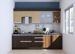 Tủ Bếp Gỗ Công Nghiệp MDF Phủ Melamine Cao Cấp