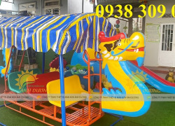 Xích đu thuyền rồng mầm non, xích đu sàn lắc giá rẻ
