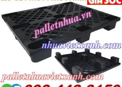 Pallet nhựa cốc 9 chân 1200x1000x140mm đen