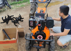 Xả kho Máy xới đất chạy dầu Yikito 178 7.5hp đề nổ