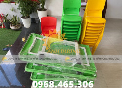 Ghế nhựa mầm non nhập khẩu 4 màu, ghế mầm non chất lượng cao
