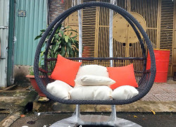Xích đu đôi giả mây treo ban công