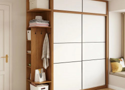 Tủ Áo Gỗ Công Nghiệp MDF Cửa Lùa Phong Cách Nhật Bản