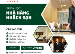 Học nghiệp vụ nhà hàng khách sạn cấp chứng chỉ