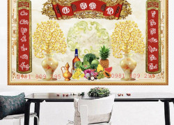 Tranh gạch men phòng thờ LHU838