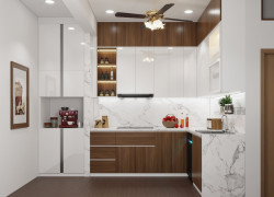 Tủ Bếp Gỗ Công Nghiệp Phủ Acrylic