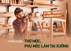 Tuyển 2 thợ mộc chính, 2 thợ phụ & 1 kế toán làm tại Tân Túc TPHCM