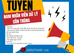 Tuyển Nam nhân viên xử lý côn trùng