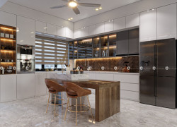 Tủ Bếp Gỗ Công Nghiệp MDF Lõi Xanh Cao Cấp