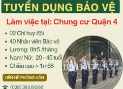 BẢO VỆ YUKI tuyển gấp NV bảo vệ, chỉ huy đội đi làm ngay