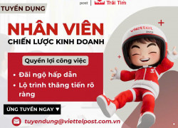 VIETTEL POST LĐ tuyển NV hành chính, trưởng bưu cục & NV shipper