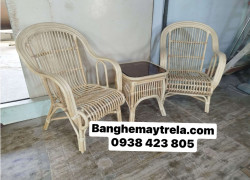 Bộ bàn ghế mây tự nhiên phòng ngủ