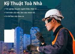 Tuyển NV kỹ thuật toà nhà chuyên điện/điện lạnh/điện công nghiệp