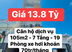 Bán CHDV Đường Phan Huy Ích 20 Phòng khoán 70tr/tháng- 110m2 - 7 Tầng chỉ 13,8 tỷ