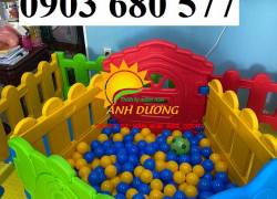 Nhà banh nhựa lắp ghép cho trẻ em mầm non vui chơi