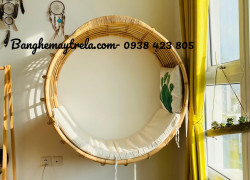Ghế xích đu tròn mây tre treo trần