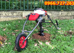 Máy khoan lỗ trồng cây Mitsubishi có bánh xe giá đỡ 2 thì