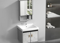 Tủ Lavabo Nhà Tắm Nhôm Tổ Ong Màu Trắng Vân Đá 50×35 MTTN-7545