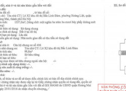 Chính Chủ Cần Bán Căn Hộ Gia Đình 3 Phòng Ngủ Bắc Linh Đàm Hà Nội